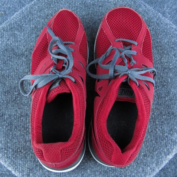 Nike Boys Sneaker Shoes‎ Athletic Red Fabric Lace Up Size Y 7 Medium - Picture 6 of 10